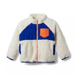 Janie and Jack Kids Colorblocked Sherpa Jacket
